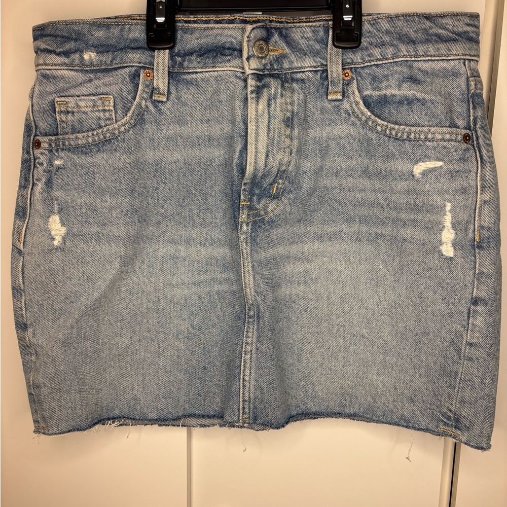 Old Navy Faded Blue Denim Mini Skirt